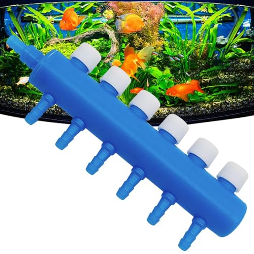 Jubepk Aquarium-Luftregelventil – Aquarium-Luftpumpen-Splitterventil | Aquarium-Luftsteuerungshebel, Ventilverteiler, Verteiler, Luftschlauchverbinder von Jubepk