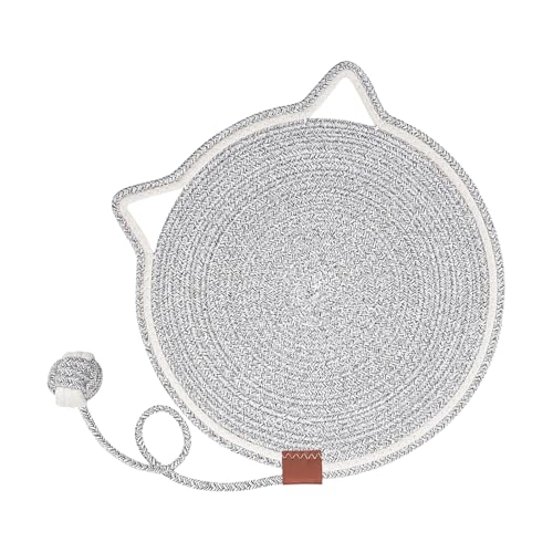 Jubepk Cat Scratch Mat Toy, Round Floor Scratching Indoor Kittens, Natural Fiber Claw Grinding Bed, Pet Accessory with Teasing Ball for Rest, Play, Furniture Protection, 40.4/22.9/5.7 Inches Jubepk Cat Scratch Mat Toy, Round Floor Scratching Indoor Kittens, Natural Fiber Claw Grinding Bed, Pet Accessory with Teasing Ball for Rest, Play, Furniture Protection, 40.4/22.9/5.7 Inches von Jubepk