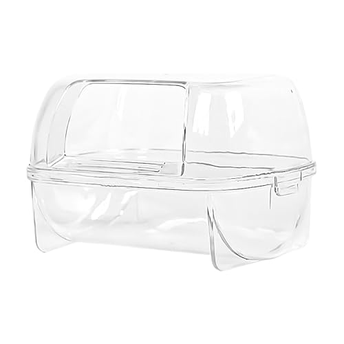 Jubepk Hamster Sand Bath | Transparent Sand Bath Container | Clean Sand Bath for Hamsters, Hamster Digging Container, 6.69x4.72x4.72 Inches Small Animal Habitat Decor for Pet Owners von Jubepk