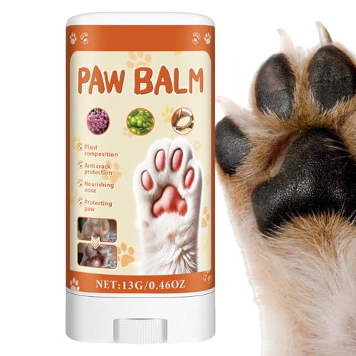 Jubepk Hundepfoten-Reparaturbalsam, Creme zur Reparatur rissiger Pfoten | 13g Pfotenbalsam für Welpen | Anti-Cracked Medium Dog Paw Protection Wax Pet Dry Foot Verbessern Sie die Pfotengesundheit von Jubepk