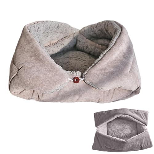 Jubepk Indoor Cat Bed, Small Dog Bed, Warm Cat House, Washable Cat Couch, Cozy and Comfortable Cats Hideaway Bed with Blanket for Indoor Cats and Small Dogs Warm Cats Couch for Small and Medium Pets von Jubepk