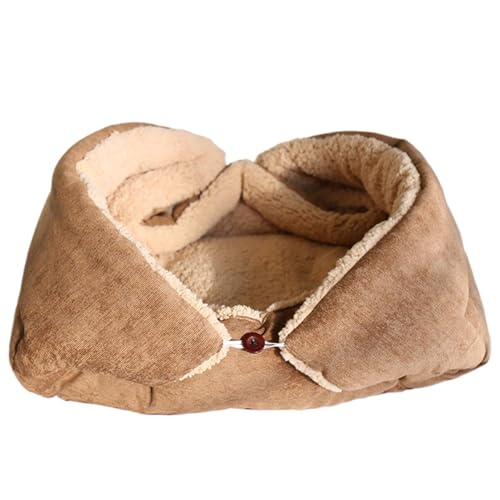 Jubepk Indoor Cat Bed, Small Dog Bed, Warm Cat House, Washable Cat Couch, Cozy and Comfortable Cats Hideaway Bed with Blanket for Indoor Cats and Small Dogs Warm Cats Couch for Small and Medium Pets von Jubepk