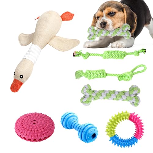 Jubepk Indoor Dog Teeth Cleaning Toy | Interactive Dog Chew Toy Set | Pet Dog Tething Toy Bundle | Dieses Set ist ideal, um Hunde in verschiedenen Umgebungen zu unterhalten und gesund zu halten. von Jubepk