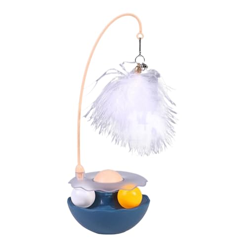 Jubepk Interactive Cat Ball Toy, Toy Balls for Cats, Cat Feather Teaser Toy, Kitten Exercise Ball Toy with Bells & Feather, 9.84x3.54 Inches Indoor Pet Toys, Cat Exercise Pet Toys for Indoor Kittens von Jubepk