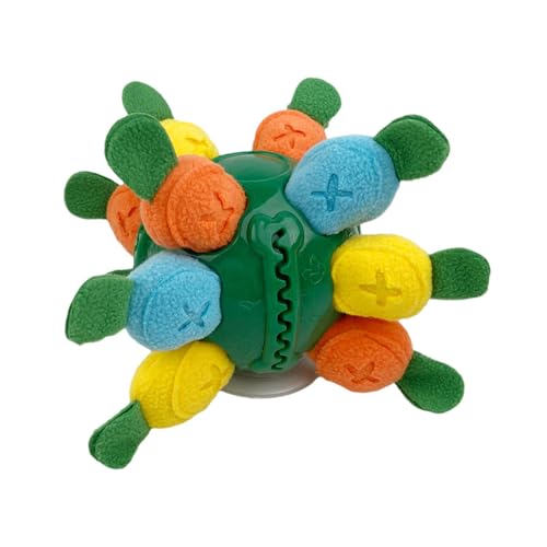 Jubepk Interaktiver Leckerli-Ball | Futtersuche für Haustiere | Interaktives Schnüffelspielzeug | Interaktiver Leckerli-Ball mit Karotten-Design, Schnüffelinteragierender Leckerli-Ball für Hunde, von Jubepk