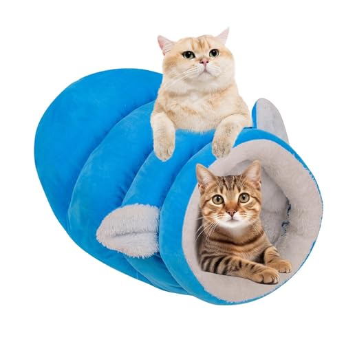 Jubepk Katzennest Bett, Winter-Katzenbett, Katzenschlafsack, Hundeschlafsack, gemütliches Winter-Katzenbett mit Höhlen-Design für ultimative Wärme und Komfort, tragbarer Katzenschlafsack, von Jubepk