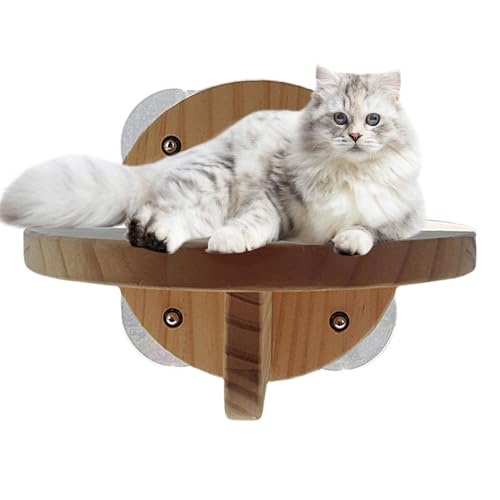 Jubepk Katzenregal für die Wand, Klettermöbel, Schlafstangen für Kätzchen, Katzen-Eckregale, moderne Holzkletterer zum Entspannen, Spielen, Springen von Jubepk