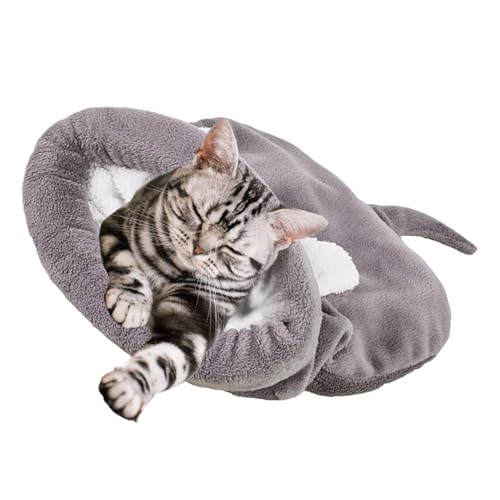 Jubepk Katzenschlafsack, kuscheliger Katzensack, weiches Kätzchenbett, Welpenunterlage mit Kätzchen-Schlafsack, für gemütliche Nickerchen und Welpen, Indoor-Katzen und kleine Hunde von Jubepk