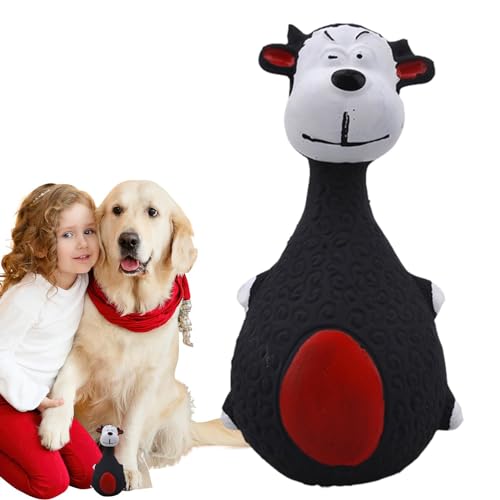 Jubepk Quietschspielzeug für Hunde, Quietschspielzeug für Hunde aus Latex, Kauspielzeug für Hunde, Tierisches Bowling-Spielzeug für die Zahnreinigung von Haustieren, interaktives, quietschendes von Jubepk