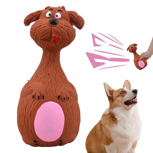 Jubepk Quietschspielzeug für Hunde aus Latex,Quietschspielzeug für Hunde aus Latex - Stehendes Kauspielzeug für Hunde,Interaktives Zahnreinigungsspielzeug für Hunde zur Linderung von Langeweile und von Jubepk