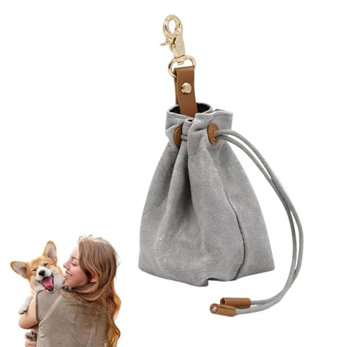 Jubepk Welpen-Trainingstasche, Futterhalter außen für kleine und mittelgroße Hunde, verschließbare Futtertasche für Welpen, 18 x 7 x 7 cm, Schlüsselanhänger für Haustiere von Jubepk