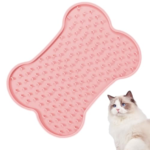 Katze Leckmatte, Haustier Beruhigendes Lecken, Geformte Leckmatte, Slow Feeder Lick Mat Lick Mat für Hunde Leckmatte für Katzen Kreative Slow Feeder Food Lick Mat Treat Lick Mat Interaktive von Jubepk