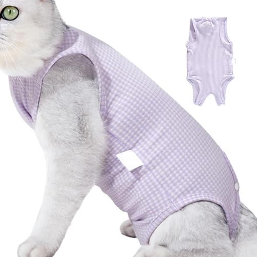 Katzen-Erholungsanzug | Katzen-Genesungs-Strampler | Sterilisationsanzug für Katzen | Cat Post Onesie Post, Cat Suit Kitten Recovery Outfit, atmungsaktiver Recovery Suit für Katzen von Jubepk