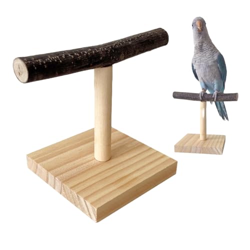 Papageien-Trainings-T-Ständer, Holz-Papageienstange, Vogelkäfig-Ständer, Hölzerne Tischplatte, Papageien-Sitzstange-Ständer, Vogel-Sitzstange-Plattform, Pfotenschleif-Vogel-Sitzstange, Papageien von Jubepk