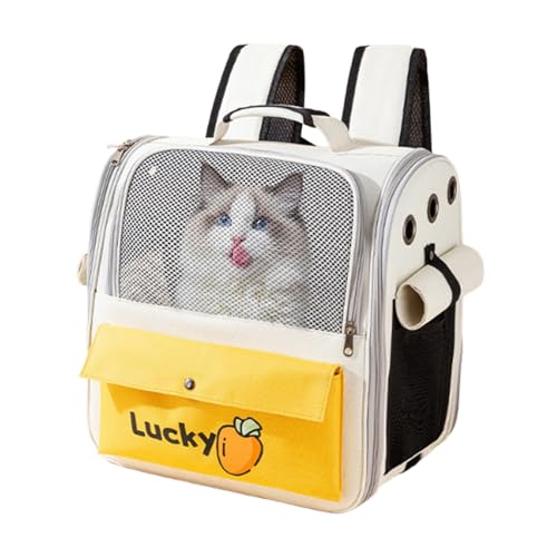 Pet Carrier Bag, Travel Pet Pouch, Cat Backpack Bag, Ventilated Pet Carrier, Small Animal Carrier, 38x38x26cm/14.96x14.96x10.24 inches for Small, Medium Animals, Cats, Puppies von Jubepk