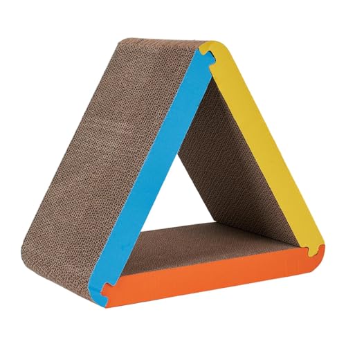 Triangle Cat Scratcher | Cat Scratcher Lounge | Karton Kratzpad, Katzenkratzbrett Dreieck mit Premium Scratch Texturen Design für Indoor Katzen, Möbelschützer vor Katzenkratzen von Jubepk