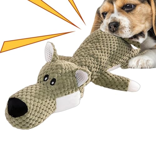 Animal Squeaky Hundespielzeug - Quietschende Spielzeug Puppenhund kauen Spielzeug | Plüschspielzeug Welpe Zahne Softquietfer, interaktive Hund Spielzeug Hundeladsspielzeug, Hundespaß und Zähne Reinigu von Jubilofex