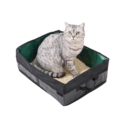 Reiseanfallschachtel | Faltbare Katzenstreubox, Open Top -Tablettträger Für Innen- Qualitätsmaterial: Kombiniert wasserdichte Haltbarkeit mit kratzfesten Eigenschaften, um Schäden durch Katzen zu verh Reiseanfallschachtel | Faltbare Katzenstreubox, Open Top -Tablettträger Für Innen- Qualitätsmaterial: Kombiniert wasserdichte Haltbarkeit mit kratzfesten Eigenschaften, um Schäden durch Katzen zu verh von Jubilofex