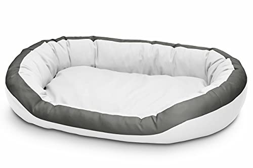 Hundebett aus Ekoleder, weiches Kissen für mittelgroße und große Hunde, flauschiges Hundebett, Sofa Luxus M-XL von Juelle