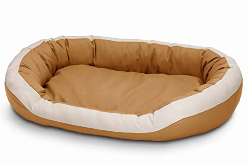 Hundebett aus Ekoleder, weiches Kissen für mittelgroße und große Hunde, flauschiges Hundebett, Sofa Luxus M-XL von Juelle