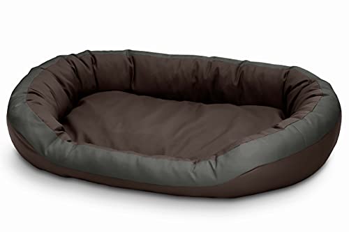 Hundebett aus Ekoleder, weiches Kissen für mittelgroße und große Hunde, flauschiges Hundebett, Sofa Luxus M-XL von Juelle