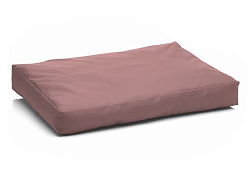 Juelle Hundebett Flauschige Hundematratze, weiches Kissen für mittelgroße Hunde, Abnehmbarer Bezug, Maschinenwaschbar, Bono M-XL (100x75 cm, Puder Dark, Rosa) von Juelle