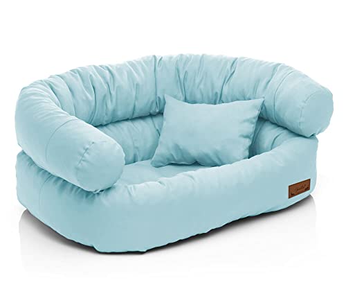 Juelle Hundebett - Großhundesofa, Abnehmbarer Bezug maschinenwaschbar, flauschiges Bett, Hundesessel Santi S-XXL (Größe: XL - 120x85cm, Blau) von Juelle