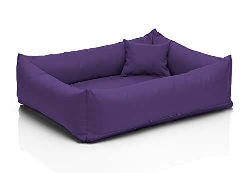 Juelle Kleinhund Hundebett - Hundekissen für kleine Hunde, Abnehmbarer Bezug Waschbar, flauschiges Bett, Hundesofa Saba S-XXL (Größe: S - 70x50 cm, Hellviolett) von Juelle