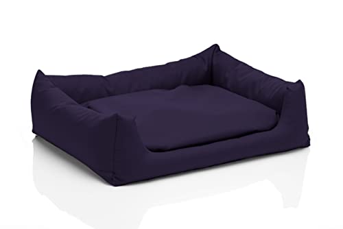 Juelle Kleinhundbett - Kleinhundkissen Abnehmbares Bezug Waschmaschinenfest Flauschiges Bett Hundesofa Pola XXS-XL (Größe: S - 70x60 cm, Dunkelviolett) von Juelle