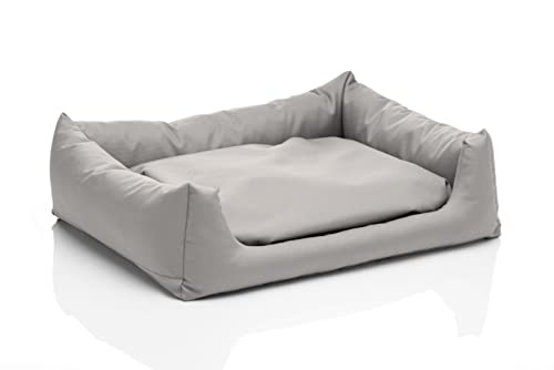 Juelle Kleinhundbett - Kleinhundkissen Abnehmbares Bezug Waschmaschinenfest Flauschiges Bett Hundesofa Pola XXS-XL (Größe: S - 70x60 cm, Helles Popiel) von Juelle