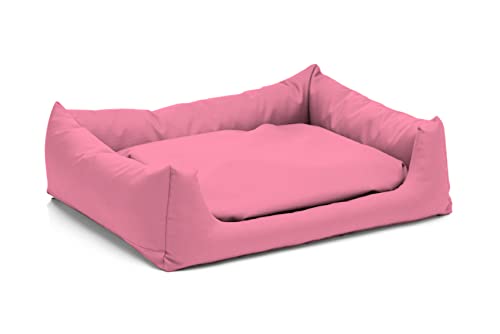 Juelle Kleinhundbett - Kleinhundkissen Abnehmbares Bezug Waschmaschinenfest Flauschiges Bett Hundesofa Pola XXS-XL (Größe: S - 70x60 cm, Hellrosa) von Juelle