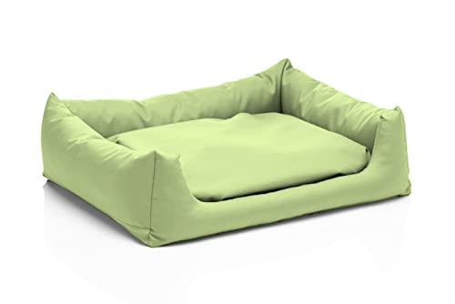 Juelle Kleinhundbett - Kleinhundkissen Abnehmbares Bezug Waschmaschinenfest Flauschiges Bett Hundesofa Pola XXS-XL (Größe: XS - 60x50 cm, Grüne Erbsen) von Juelle