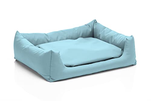 Juelle Kleinhundbett - Kleinhundkissen Abnehmbares Bezug Waschmaschinenfest flauschiges Bett Hundesofa Pola XXS-XL (Größe: S - 70x60 cm, Blau) von Juelle