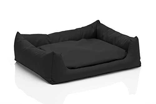 Juelle Kleinhundbett - Kleinhundkissen Abnehmbares Bezug Waschmaschinenfest flauschiges Bett Hundesofa Pola XXS-XL (Größe: XS - 60x50 cm, Grafit) von Juelle