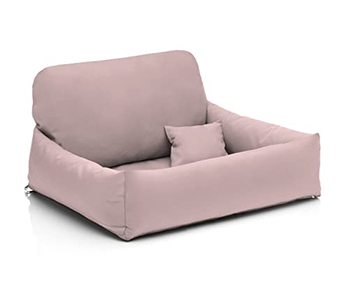 Juelle Orthopädisches Hundebett Hundesofa mit Orthopädischer Matratze für Mittelgroße Hunde Abnehmbarer Bezug, Maschinenwaschbar Drako M-XL (100x75 cm, Hell Puder Rosa) von Juelle