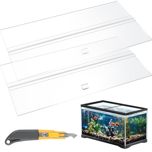 Juexica Aquarium-Deckel, Acryl-Baldachin, zweiteiliges Set, Abdeckung für Aquarium, Deckel mit Mittelstrebe und Hakenmesser (121,9 x 45,7 cm) von Juexica