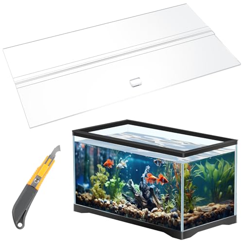 Juexica Aquarium-Deckel, Acryl-Baldachin-Set, Abdeckung für Aquarium, Deckel ohne Mittelstrebe, mit Hakenmesser (91,4 x 45,7 cm) von Juexica