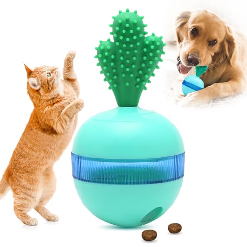 Juibao Hundefutter Ball Smart Puzzle Spielzeug Einstellbare Pet Slow Feeder Dispenser Spielzeug Für Hund Katzen Futter Ball Langsame Feeder Werkzeuge, Blau von Juibao