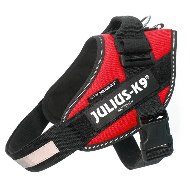 JULIUS-K9 IDC®-Powergeschirr - rot - Größe 0: Brustumfang 58 - 76 cm von Julius-K9
