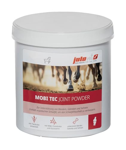 JuloVet Mobi Tec Joint Powder | 1 kg | Ergänzungsfuttermittel für Pferde | Zur Unterstützung von Bändern, Gelenken und Sehnen | Könnte den Schwefelhaushalt verbessern von JuloVet