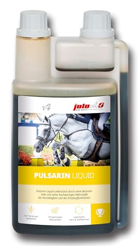 JuloVet Pulsarin Liquid | 1 l | Ergänzungsfuttermittel für Pferde | Zur Unterstützung der Herztätigkeit und Kreislauffunktion | Hergestellt aus hochwertigen Bestandteilen von JuloVet