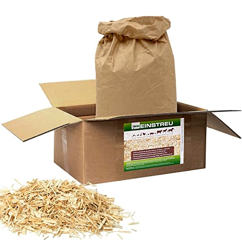 Jumbogras® Großtier- Pferdeeinstreu aus Miscanthus|Elefantengras|Chinagras-Häcksel, Streu statt Stroh, Holz, Säge-späne, Mehl, Pellets, für Box|Stall|Paddock Mist-frei (2 x 10 kg Sack) von Jumbogras