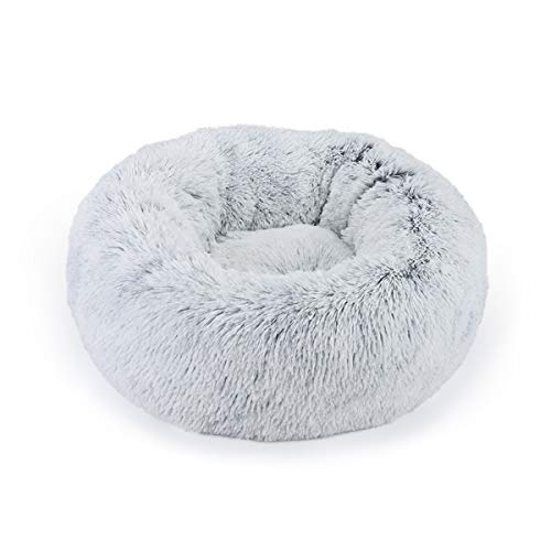 Jun Jiale Hundebett / Katzenbett, bequem, Donut-Design, rund, rutschfest, Kunstfell, sehr weich, waschbar, für Hunde und Katzen, 70 x 70 cm von Jun Jiale