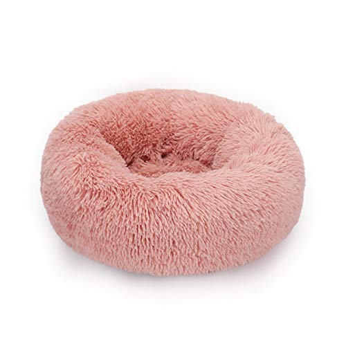 Jun Jiale Hundebett / Katzenbett, bequem, Donut-Design, rund, rutschfest, Kunstfell, sehr weich, waschbar, für Hunde und Katzen, 99 x 99 cm von Jun Jiale