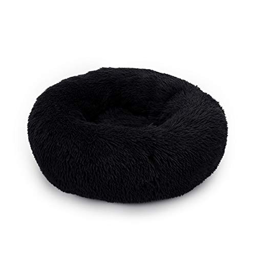 Jun Jiale Hundebett / Katzenbett, bequem, Donut-Design, rund, rutschfest, Kunstfell, sehr weich, waschbar, für Hunde und Katzen, 99 x 99 cm von Jun Jiale