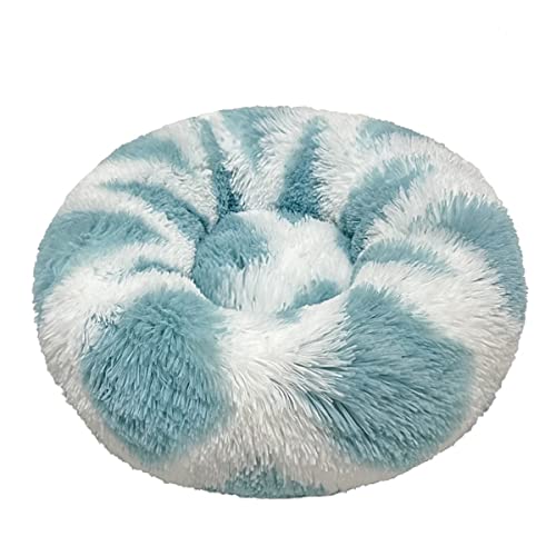 JunJiale Beruhigende Hundebetten, Donut-Hundebett für kleine Hunde, bequemes Kuschel-Hundebett und Katzenbett aus Kunstfell, waschbares Hundebett, Durchmesser 109 cm von JunJiale