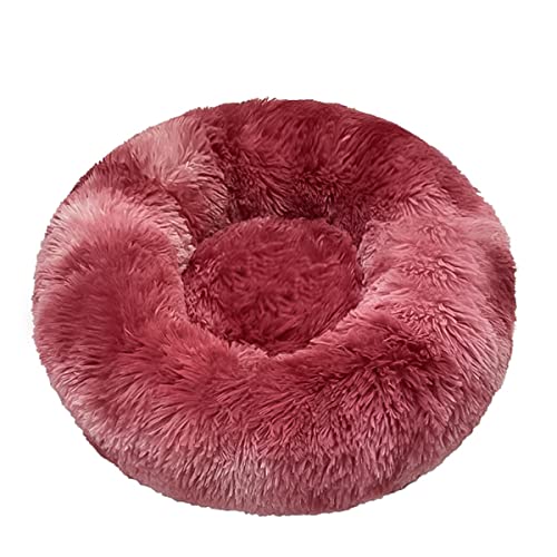 JunJiale Beruhigende Hundebetten, Donut-Hundebett für kleine Hunde, bequemes Kuschel-Hundebett und Katzenbett aus Kunstfell, waschbares Hundebett, Durchmesser 40,6 cm von JunJiale