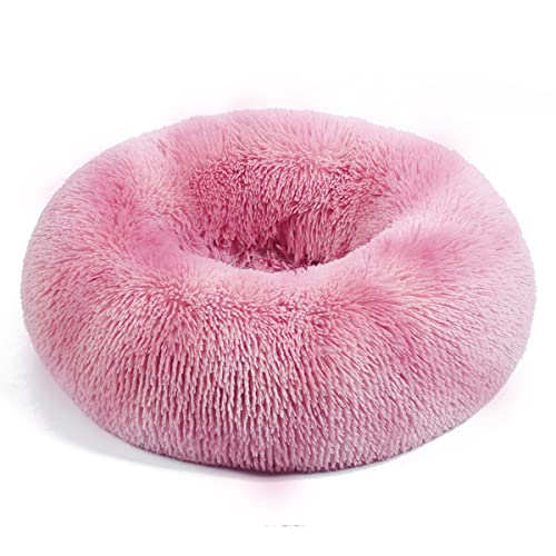 JunJiale Beruhigende Hundebetten, Donut-Hundebett für kleine Hunde, bequemes Kuschel-Hundebett und Katzenbett aus Kunstfell, waschbares Hundebett, Durchmesser 40,6 cm von JunJiale