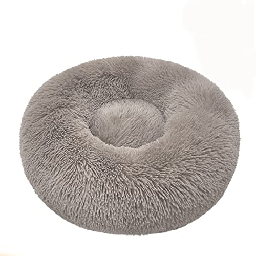 JunJiale Beruhigende Hundebetten, Donut-Hundebett für kleine Hunde, bequemes Kuschel-Hundebett und Katzenbett aus Kunstfell, waschbares Hundebett, Durchmesser 40,6 cm von JunJiale