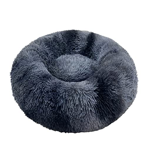 JunJiale Beruhigende Hundebetten, Donut-Hundebett für kleine Hunde, bequemes Kuschel-Hundebett und Katzenbett aus Kunstfell, waschbares Hundebett, Durchmesser 40,6 cm von JunJiale